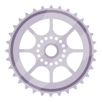 Bicycle chainring rotating and generating power for cycling vector