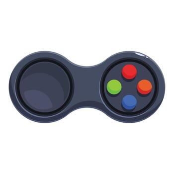 Modern wireless gamepad controller with colorful buttons for gaming vector