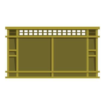 grande vacío el plastico almacenamiento caja con cuadrícula modelo en parte superior vector