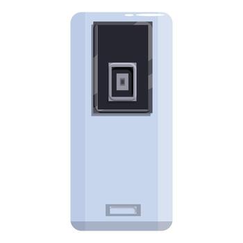 Modern smartphone back view featuring camera and flash vector