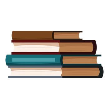 apilar de vistoso libros formando un escalera de conocimiento vector