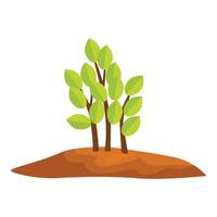 Green saplings symbolize new life and growth in nature vector