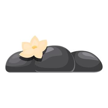 Spa stones with flower creating relaxing atmosphere vector