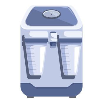 Deep fryer machine featuring dual baskets and temperature control, ideal for frying various foods vector