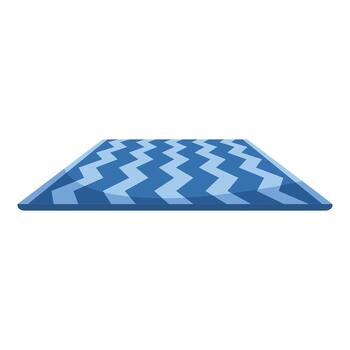 Soft blue carpet with zigzag pattern creating cozy atmosphere vector