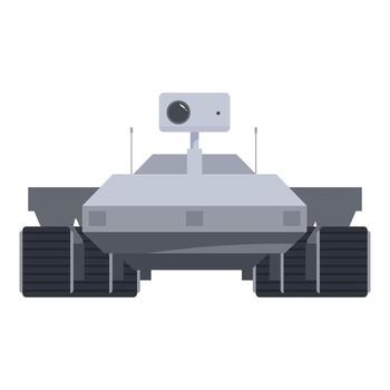 A robot with a camera on top of it vector