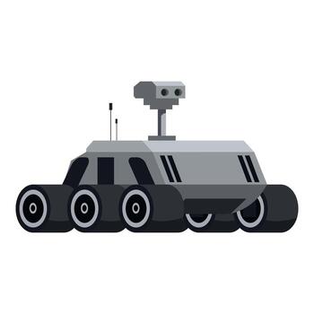 A robot vehicle with a camera on top vector