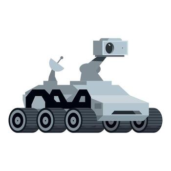 An illustration of a robot with a camera on top vector
