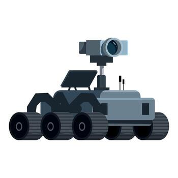 Mars rover exploring the red planet surface vector