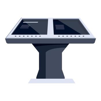 doble toque pantalla monitor demostración información en interactivo quiosco vector