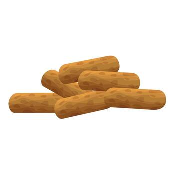 Pile of breaded mozzarella sticks creating appetizing snack vector