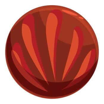 redondo chocolate caramelo con rojo rayas creando un elegante modelo vector