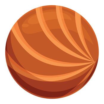 Hazelnut rotating showing its texture and vivid orange color vector