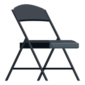 Folding chair icon, isometric folding chair waiting for event vector