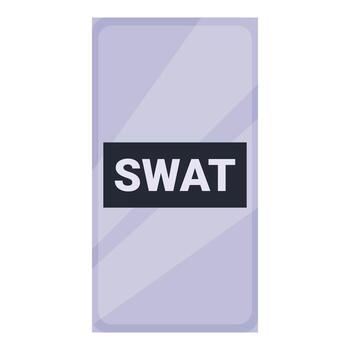 Swat team shield protecting from danger during critical operations vector