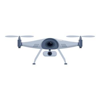 Modern quadcopter drone hovering, showcasing advanced technology vector