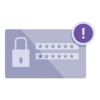 Password security alert showing access denied and padlock vector