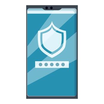 teléfono inteligente demostración seguridad proteger y contraseña proteger usuario datos vector