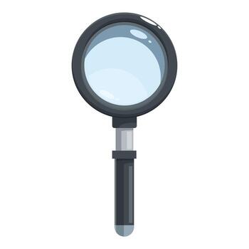 Magnifying glass exploring and discovering with focus and precision vector