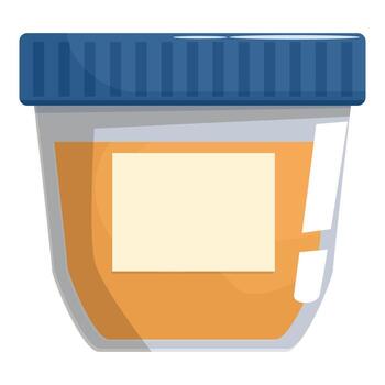 Urine sample in a sterile container with blank label, ready for laboratory analysis vector