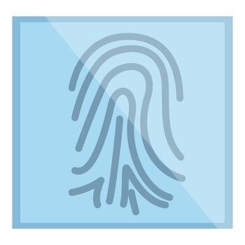 Fingerprint access showing identity and security vector