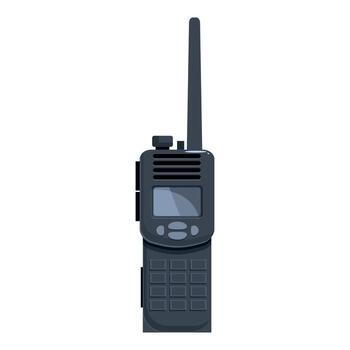 Professional handheld transceiver enabling instant communication vector