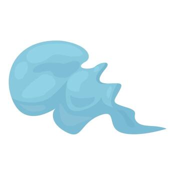 Blue smoke cloud floating creating abstract shapes vector