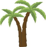 ilustración de tropical palma árbol. aislado en blanco antecedentes. vector