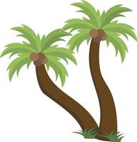 ilustración de tropical palma árbol en plano diseño vector