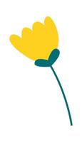 Flower On Stem Illustration vector