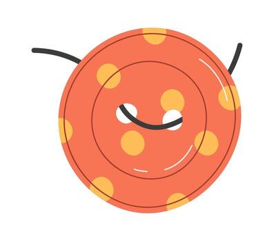 Dotted Button With Thread vector
