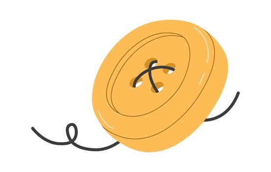 redondo botón con hilo vector