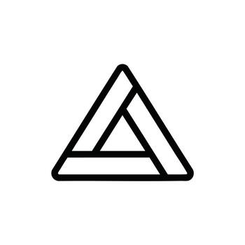 geométrico triángulo diseño - enclavamiento negro líneas en blanco antecedentes. vector