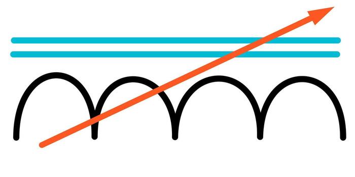 variable inductor símbolo con hierro núcleo - ajustable electrónico componente vector
