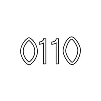 binario código ilustración - dos diamante formas y dos unos. vector