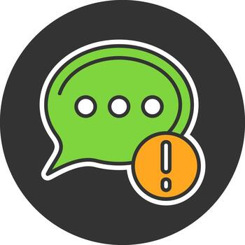 Chat message Notification Grey Circle Icon vector