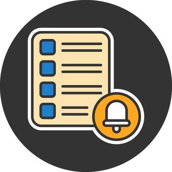 Task List Notification Grey Circle Icon vector