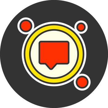 charla botón navegación gris circulo icono vector