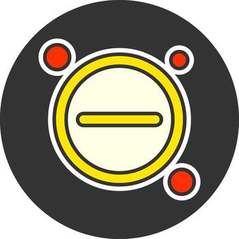 minimizar botón navegación gris circulo icono vector