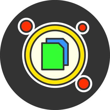 Copy Button Navigation Grey Circle Icon vector