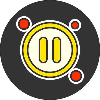 pausa botón navegación gris circulo icono vector