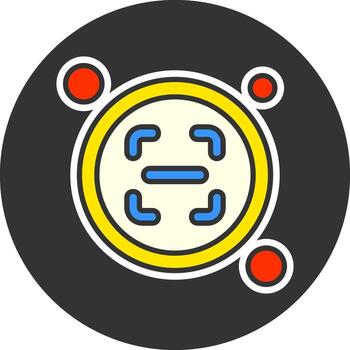 escáner botón navegación gris circulo icono vector