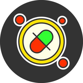 Link Button Navigation Grey Circle Icon vector