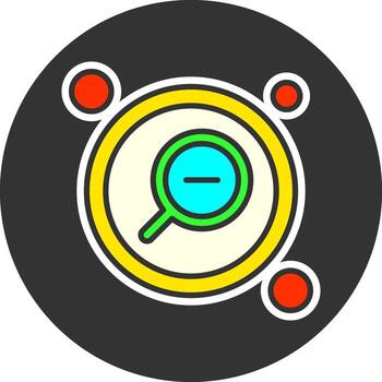 Zoom out Button Navigation Grey Circle Icon vector