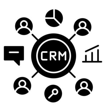 crm actuación gráfico vector