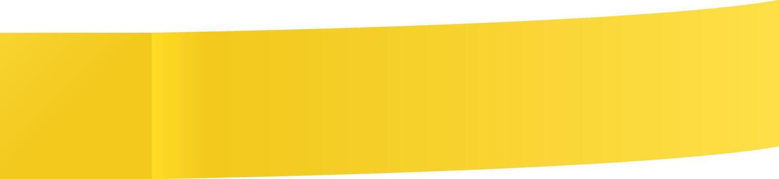 Yellow curved banner waving gracefully in the wind, providing ample space for adding custom text or graphics, perfect for various advertising and promotional needs vector