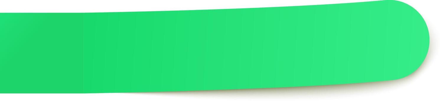Vibrant green sticky note is casting a subtle shadow on a clean white background, offering ample copy space for personalized messages or reminders vector