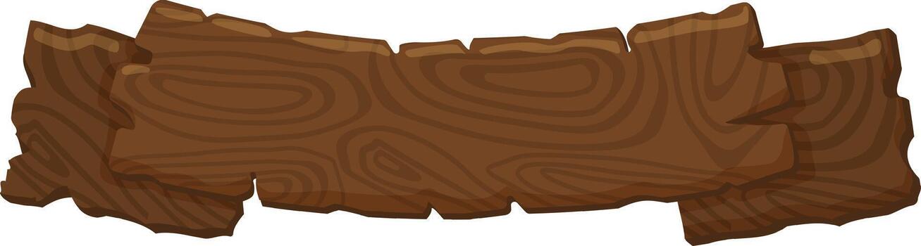 vacío de madera firmar con irregular bordes demostración madera grano, ideal para agregando personalizado texto o gráficos relacionado a naturaleza, aventura, o rústico temas vector