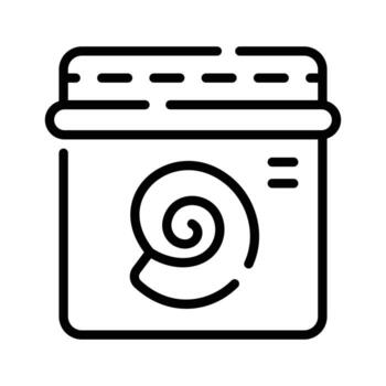Trendy linear icon of curled ancient fossil shell vector