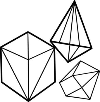 Minimalist Set of Abstract 3D Shapes for Tech and Science Concepts vector